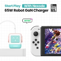 Punjač UGREEN Nexode Robot, 65W, GaN, rozi