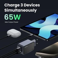 Punjač UGREEN Nexode Air, 65W, 2x USB-C + 1x USB-A