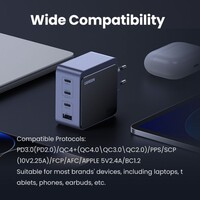 Punjač UGREEN Nexode Air, 100W, 3x USB-C + 1x USB-A