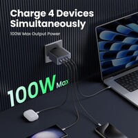 Punjač UGREEN Nexode Air, 100W, 3x USB-C + 1x USB-A