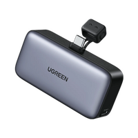 Baterija UGREEN prijenosna, 5000mAh, 22,5W, USB-C, s ugrađenim USB-C konektorom i LED zaslonom