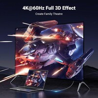 Kabel UGREEN DisplayPort na HDMI, 4K@60Hz, 3m