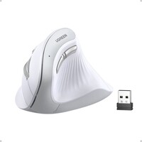 Miš UGREEN bežični, ergonomski, vertikalni, Bluetooth + Wi-Fi, bijeli