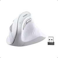 Miš UGREEN bežični, ergonomski, vertikalni, Bluetooth + Wi-Fi, bijeli