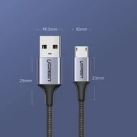 Kabel UGREEN USB-A na MicroUSB, 2,4A, 1m