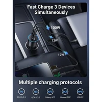 Punjač UGREEN za automobil, 130W, s 1m USB-C kabelom