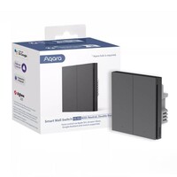 Dvostruka zidna sklopka AQARA H1 EU s neutralnim vodičem, WS-EUK04, siva