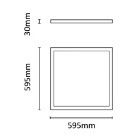 LED BackLit panel ASALITE 60x60cm 4000K 36W 5400lm