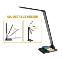 Stolna LED svjetiljka ASALITE s prigušivanjem 7W 450lm CCT bežični USB, srebrna
