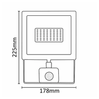 LED reflektor ASALITE 50W 4500K (4500lm) + senzor, slim, bijeli