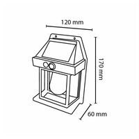 LED solarna zidna svjetiljka ASALITE IP44 3W 3000K (100lm), bijela