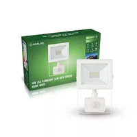LED reflektor ASALITE 10W 4500K (900lm) + senzor, slim, bijeli
