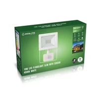 LED reflektor ASALITE 10W 4500K (900lm) + senzor, slim, bijeli