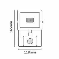 LED reflektor ASALITE 20W 4500K (1800lm) + senzor, slim, bijeli