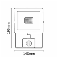 LED reflektor ASALITE 30W 4500K (2700lm) + senzor, slim, bijeli