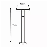 LED solarna svjetiljka ASALITE IP65 5W 3000K (400lm) + senzor