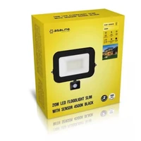 LED reflektor ASALIT tanki, površinski 20W 4500K (1800lm) + senzor