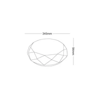 LED stropna lampa, dijamant, 24W, STAR, 3000K, 1800 lm