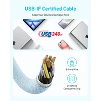 Kabel ANKER Zolo USB-C na USB-C, 1m, 240W