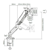 Nosač stolni ICYBOX single za monitor do 27"