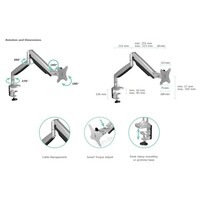 Nosač stolni ICYBOX single za monitor do 32"