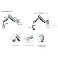 Nosač stolni ICYBOX single za monitor do 32"