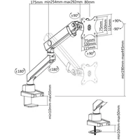 Nosač ICYBOX single za monitor do 32", montaža na rub stola