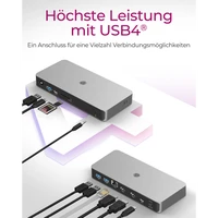 Priključna stanica ICYBOX IB-DK2880-C41 USB4 Type-C s dvostrukim video izlazom