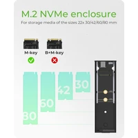 Kućište ICYBOX IB-1807MT-C31 za 1× M.2 NVMe SSD, USB 3.2 Gen 2 Type-C, s zaštitom od pisanja