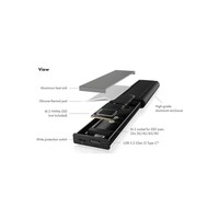 Kućište ICYBOX IB-1807MT-C31 za 1× M.2 NVMe SSD, USB 3.2 Gen 2 Type-C, s zaštitom od pisanja
