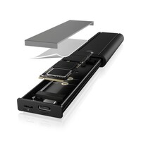 Kućište ICYBOX IB-1807MT-C31 za 1× M.2 NVMe SSD, USB 3.2 Gen 2 Type-C, s zaštitom od pisanja