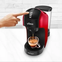 Aparat za kavu UFESA Bellagio Red s crvenim kapsulama, 1400W