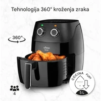Digitalna friteza na vrući zrak UFESA Shadow, 5L, 1500W