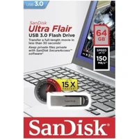 USB stick 64 GB, SANDISK Ultra Flair, USB 3.0 (SDCZ73-064G-G46)