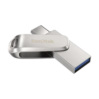 USB stick 32 GB, SANDISK Ultra Dual Drive Luxe, USB Type-C, USB 3.1 Gen 1, 150 MB/s, srebrni (SDDDC4-032G-G46)