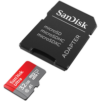 Memorijska kartica 32 GB, SANDISK Ultra, microSDHC UHS-I + SD adapter, 120 MB/s, A1, C10 (SDSQUA4-032G-GN6MA)