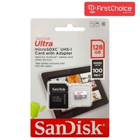 Memorijska kartica 128 GB, SANDISK Ultra, microSDXC UHS-I + SD adapter, 100 MB/s, C10 (SDSQUNR-128G-GN3MA)