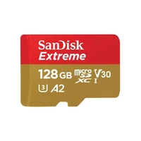 Memorijska kartica 128 GB, SANDISK Extreme, microSDXC + SD adapter, 190/90 MB/s, A2, C10, V30, UHS-I, U3 (SDSQXAA-128G-GN6MA)