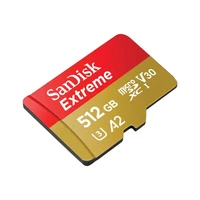 Memorijska kartica 512 GB, SANDISK Extreme, microSDXC + SD adapter, 190/130 MB/s, A2, C10, V30, UHS-I, U3 (SDSQXAV-512G-GN6MA)