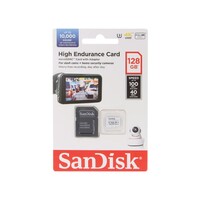 Memorijska kartica 128 GB, SANDISK High Endurance, microSDHC + SD adapter, Full HD/4K, do 100/40 MB/s, C10, U3, V30 (SDSQQNR-128G-GN6IA)