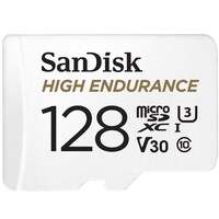 Memorijska kartica 128 GB, SANDISK High Endurance, microSDHC + SD adapter, Full HD/4K, do 100/40 MB/s, C10, U3, V30 (SDSQQNR-128G-GN6IA)
