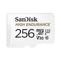 Memorijska kartica 256 GB, SANDISK High Endurance, microSDHC + SD adapter, Full HD/4K, do 100/40 MB/s, C10, U3, V30 (SDSQQNR-256G-GN6IA)