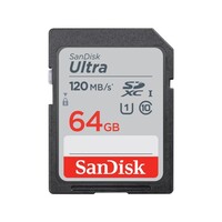 Memorijska kartica 64 GB, SANDISK Ultra, SDXC, 120 MB/s (SDSDUNB-064G-GN6IN)