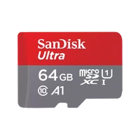 Memorijska kartica 64 GB, SANDISK Ultra, microSDXC UHS-I + SD adapter, 140 MB/s, A1, C10 (SDSQUAB-064G-GN6MA)