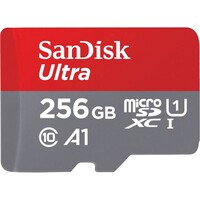 Memorijska kartica 256 GB, SANDISK Ultra, microSDXC UHS-I + SD adapter, 150 MB/s, A1, C10 (SDSQUAC-256G-GN6MA)