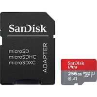 Memorijska kartica 256 GB, SANDISK Ultra, microSDXC UHS-I + SD adapter, 150 MB/s, A1, C10 (SDSQUAC-256G-GN6MA)