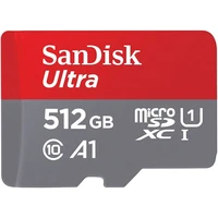 Memorijska kartica 512 GB, SANDISK Ultra, microSDXC UHS-I + SD adapter, 150 MB/s, A1, C10 (SDSQUAC-512G-GN6MA)