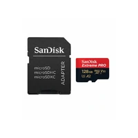 Memorijska kartica 128 GB, SANDISK Extreme PRO, microSDXC + SD adapter, do 200/90 MB/s, A2, C10, V30, UHS-I, U3 (SDSQXCD-128G-GN6MA)