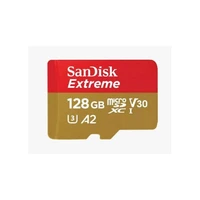 Memorijska kartica 128 GB, SANDISK Extreme, microSDXC + SD adapter, za akcijske kamere/dronove, 190/90 MB/s, A2, C10, V30, UHS-I, U3 (SDSQXAA-128G-GN6AA)