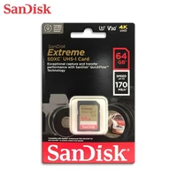 Memorijska kartica 64 GB, SANDISK Extreme, SDXC UHS-I, C10, U3, V30, do 170/80 MB/s + 1 god. RescuePRO Deluxe (SDSDXV2-064G-GNCIN)